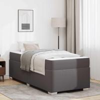 Bedframe Grijs 80 x 200 cm Kunstleer - thumbnail