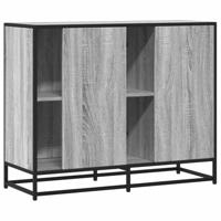 Dressoir 92x35x76 cm bewerkt hout grijs sonoma eikenkleurig - thumbnail