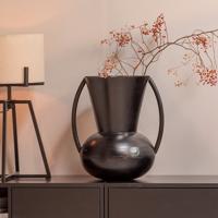 WOOOD vaas siep metaal zwart 43 cm | 2 stuks - thumbnail