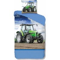 Good Morning Kinderdekbedovertrek "tractor" - Groen - (135x200 cm) - Katoen - thumbnail