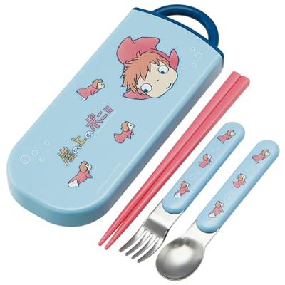 Ponyo Chopsticks & Spoon & Fork Set Ponyo on the Cliff