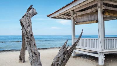 Strand Bali 130x70cm Tuinschilderij Customize-it - Customize it