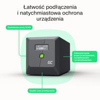 Green Cell UPS Line-interactive 1,5 kVA 900 W 4 AC-uitgang(en) - thumbnail