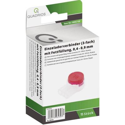 Quadrios 1905C132 Draadconnector Flexibel: 0.13-3.4 mm² Massief: 0.13-0.65 mm² Aantal polen: 3 15 stuk(s) Rood Quadrios 1905C132 Draadconnector Flexibel: 0.13-3.4 mm² Massief: 0.13-0.65 mm² Aantal polen: 3 15 stuk(s) Rood
