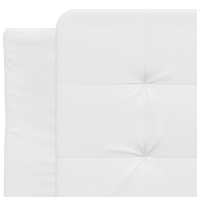 Bed met matras kunstleer wit 100x200 cm - thumbnail