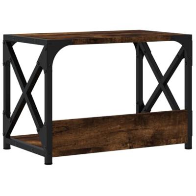 VidaXL Printerstandaard 44x26x31,5 cm bewerkt hout gerookt eikenkleur