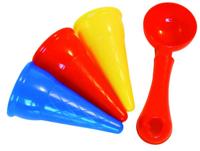 Adriatic Strandsetje ijslepel+hoorntjes - thumbnail