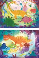 Clementoni puzzel grappige dino's, 2x20st. - thumbnail