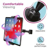 Tablet en telefoon Houder voor 7 tot 12.9 inch - Auto Hoofdsteun - Draaibaar (CNC17) - thumbnail