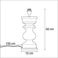 QAZQA Landelijke tafellamp zonder kap vintage grijs hout - Hyssop - thumbnail