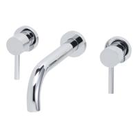 Wiesbaden Caral 2-knops wastafel-afbouwdeel chroom - thumbnail