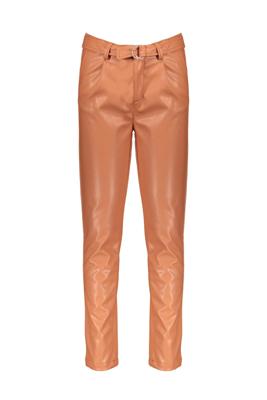 NoBell Meisjes broek PU + riem - Sylver - Soft Copper