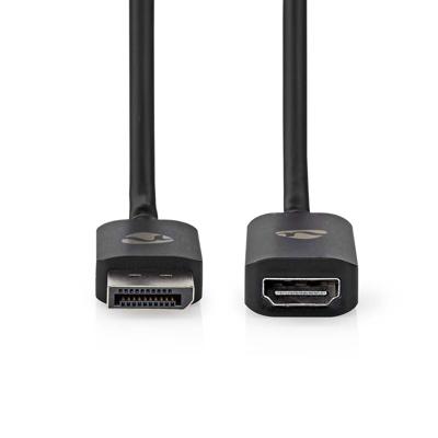 DisplayPort-Adapter | DisplayPort Male | HDMI Output | 8K@30Hz | Vernikkeld | Recht | 0.20 m | Rond | TPE | PVC | Zwart | Envelop DisplayPort-Adapter | DisplayPort Male | HDMI Output | 8K@30Hz | Vernikkeld | Recht | 0.20 m | Rond | TPE | PVC | Zwart | Envelop