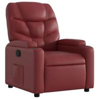 Fauteuil verstelbaar kunstleer wijnrood - thumbnail