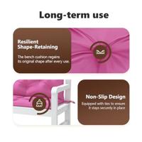 VidaXL Tuinbankkussens 2 st 100x50x7 cm stof roze - thumbnail