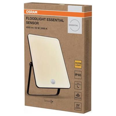 OSRAM HOMELIGHTING Floodlight Essential Sensor 50W 3000K 4099854430176 LED-buitenschijnwerper met bewegingsmelder 50.00 W Lichtkleur (naam): Warmwit OSRAM HOMELIGHTING Floodlight Essential Sensor 50W 3000K 4099854430176 LED-buitenschijnwerper met bewegingsmelder 50.00 W Lichtkleur (naam): Warmwit