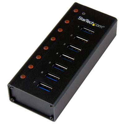 StarTech.com 7-poorts USB 3.0 hub - metalen behuizing - desktop of wandmontage - compacte 7-voudige verdeler SuperSpeed Hub