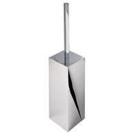Geesa Modern Art closetborstelhouder zwarte borstel Chroom - thumbnail