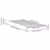 Bedframe Naturel 100 x 200 cm Massief grenenhout - thumbnail