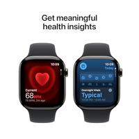 Apple Watch Series 11 GPS + Cellular - 46 mm - Slate Titanium kast - Zwarte sportband - M/L - thumbnail