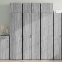 Hoge kast 70x42,5x185 cm bewerkt hout grijs sonoma eikenkleurig - thumbnail