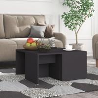 VidaXL Salontafels 4 st 33x33x33 cm bewerkt hout grijs - thumbnail