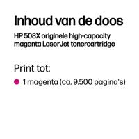 HP toner 508X, 9 500 pagina&apos;s, OEM CF363X, magenta - thumbnail