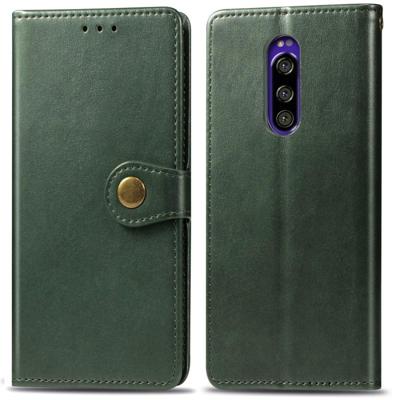 Retro effen kleur lederen gesp mobiele telefoon bescherming lederen draagtas met Lanyard & fotolijstjes & kaartsleuf & portemonnee & beugel functie vo
