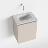 MONDIAZ OLAN 40cm toiletmeubel linen. LEX wastafel talc midden geen kraangat - thumbnail