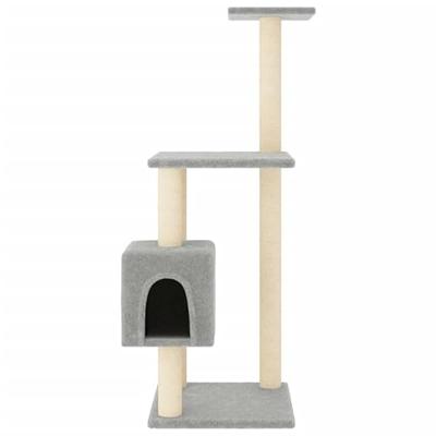 VidaXL Kattenkrabpaal met sisal krabpalen 104 cm lichtgrijs