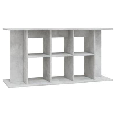 Aquariumstandaard 120x40x60 cm bewerkt hout betongrijs - thumbnail