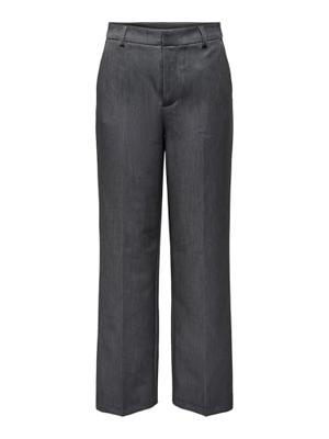 Only Onlhattie-lana Hw W Mel Pant Tlr Noos Broek Dark Grey Melange