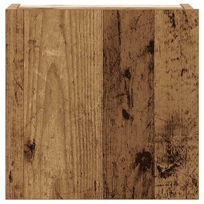 6-delig Tv-meubelset wandmontage bewerkt hout oud houtkleurig