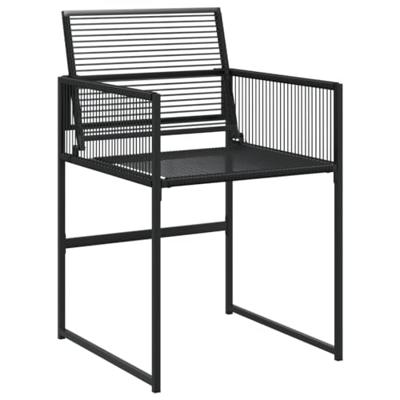 9-delige Tuinset poly rattan zwart