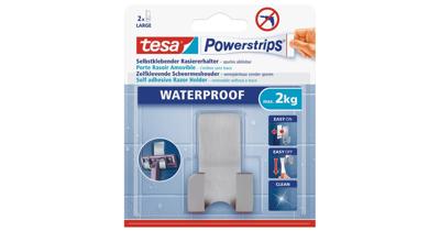 tesa POWERSTRIPS® Waterproof scheermeshouder Metaal Inhoud: 1 stuk(s)
