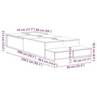 Opbergbedframe Sonoma Eiken 236.5 x 90 x 31.5 cm Bewerkt hout - thumbnail