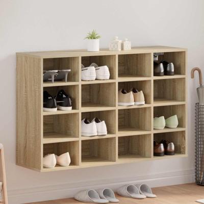 Schoenenkast Sonoma Eiken 103 x 30 x 67 cm Bewerkt hout