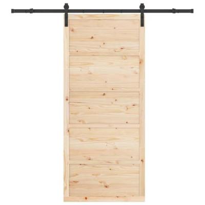 Schuifdeur Bruin 90 x 208 cm Massief grenenhout