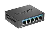 D-Link DMS-105 5-Port Multi-Gigabit Unmanaged Desktop Switch met vijf 2.5G, Fanless, Low Profile, Compact, Metalen behuizing, QoS, Plug & Play - thumbnail