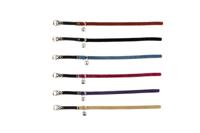 Suede kattenbandje met elastiek en bel - Zwart - thumbnail