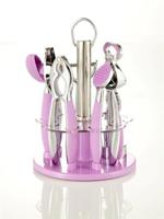 Keukenbenodigdheden set Lila Chroom metaal / Brandani Gift - thumbnail