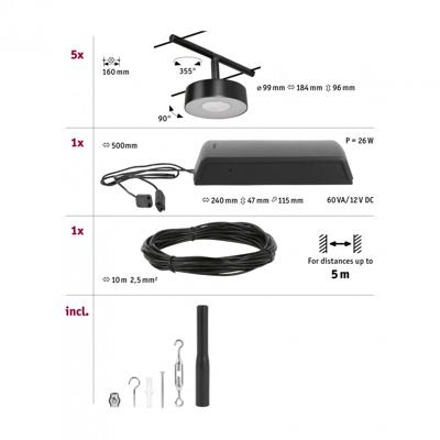Paulmann WS DC Circle 12V-kabelsysteem lamp LED Wit (mat), Chroom Paulmann WS DC Circle 12V-kabelsysteem lamp LED Wit (mat), Chroom
