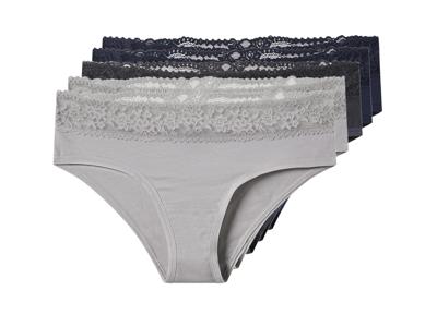 esmara Set van 5 dames onderbroeken (Donkerblauw/grijs, L (44/46)) esmara Set van 5 dames onderbroeken (Donkerblauw/grijs, L (44/46))