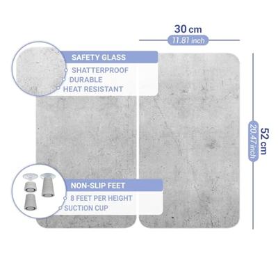 Wenko 2 fornuisafdekplaten (Beton) Wenko 2 fornuisafdekplaten (Beton)