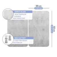 Wenko 2 fornuisafdekplaten (Beton) - thumbnail