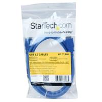 Garantieverlengkabel USB 3.0 type A/type A (m/F, 1,8 m) 1,8 m blauw - thumbnail