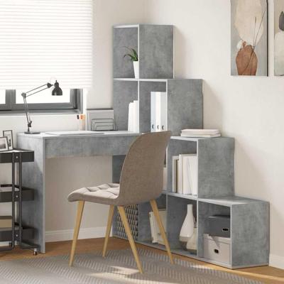 Hoekbureau Betongrijs 101,5 x 149,5 x 149,5 cm Bewerkt hout
