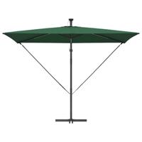 Cantilever Banana Parasol met slot Groen 294 x 200 x 254 cm - thumbnail