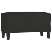 Bankje 70x35x41 cm stof zwart - thumbnail