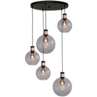 Masterlight Vide hanglampLazise 2 5-lichts goud met zwart - 2942-05-02-50-5-2025 - thumbnail